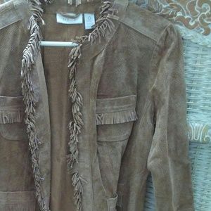 Suede fringe jacket